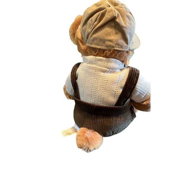 Dan Dee Collectible Bear Green Corduroy Jumpsuit with Tan Hat & Sweater - Picture 4 of 8